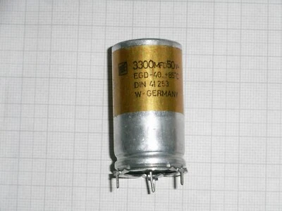 GRUNDIG MR200 CAPACITOR 3300uF 50V ROE, Vintage 50x25mm - PAIR 2pcs - Image 1 of 2