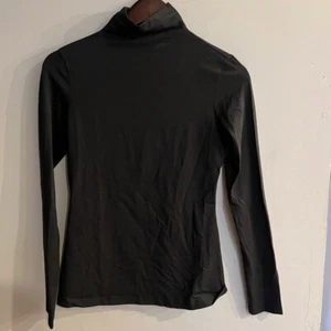 THEORY Damen Schwarz Pima Baumwolle Strick Jersey Slim Rollkragen Langarm Top NEU - Bild 1 von 5