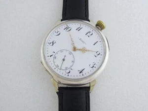 Doxa Antique Swiss Beautiful Art Deco Silver Drivers Men Watch w/ Porcelain Dial - Picture 1 of 16
