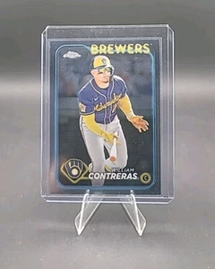 2024 Topps Chrome William Contreras #24 Miwaukee Brewers - Picture 1 of 2