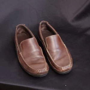 Mocasines Cole Haan para hombre talla 10 M Tucker sin cordones cuero marrón C04059 - Imagen 1 de 6