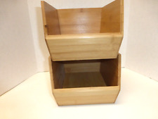 Set of 2 Wood Office/Home Stackable in Organizers from Sierra Classic