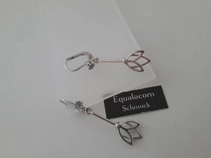 Jugendstil Aquamarin Ohrhänger 925er Silber Schmuck NEU - Bild 1 von 1