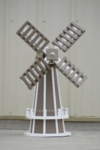 30" Poly Dutch Windmill (Clay with WhiteTrim) - Picture 1 of 2
