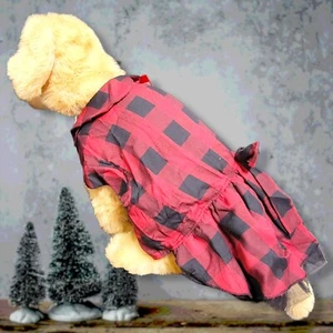 NWT Wondershop Large Dog Clothing BUFFALO PLAID Red Black Christmas - Picture 1 of 9