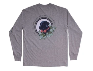 NWT Southern Proper Deck Yourself Dog Holiday Long Sleeve Gray T-Shirt Large - Picture 1 of 2