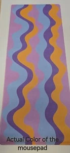 Large Wavy Stripe Mousepad Pad, pink purple and orange - Afbeelding 1 van 8
