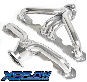 55-57 Small Block Chevy Headers SBC Tri-5 Shorty Exhaust Silver Ceramic Coated - Picture 1 of 2
