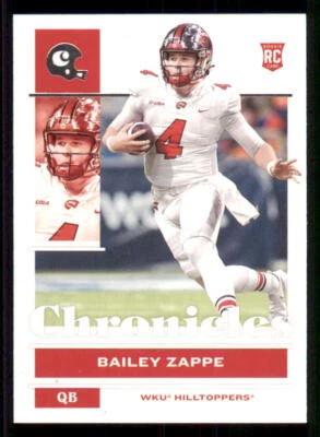 2022 Panini Chronicles Draft Picks #24 Bailey Zappe - Image 1 of 2