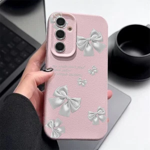 Bow Tie For Samsung S25 Ultra S24 FE S23 S22 S21 A15 A55 A54 Silicone Case Cover - Bild 1 von 22