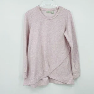 LOGO Lounge Größe Small rosa meliertes French Terry Top mit asymmetrischem Saum - Bild 1 von 6