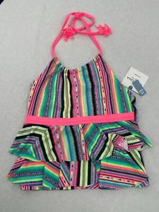 Arizona Jeans Girls XS 6/6x Tankini Multicolor Swimwear New With Tag NWT - Picture 1 of 3
