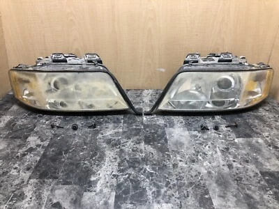 OEM 1998-2001 Audi A6 ambos faros con tornillos C5 par de luces de cabeza Foto 1 de 4