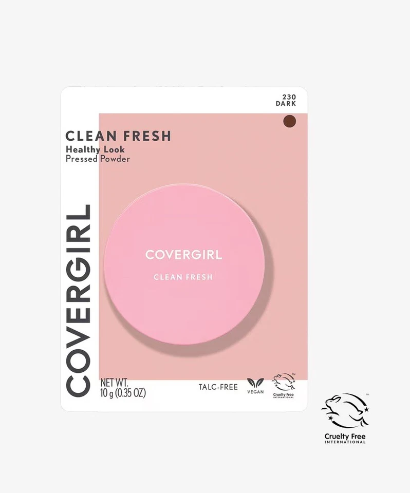 Covergirl Clean Fresh Pressed Powder - 230 Dark - 0.35oz - Matte Finish VEGAN - Image 1 of 3