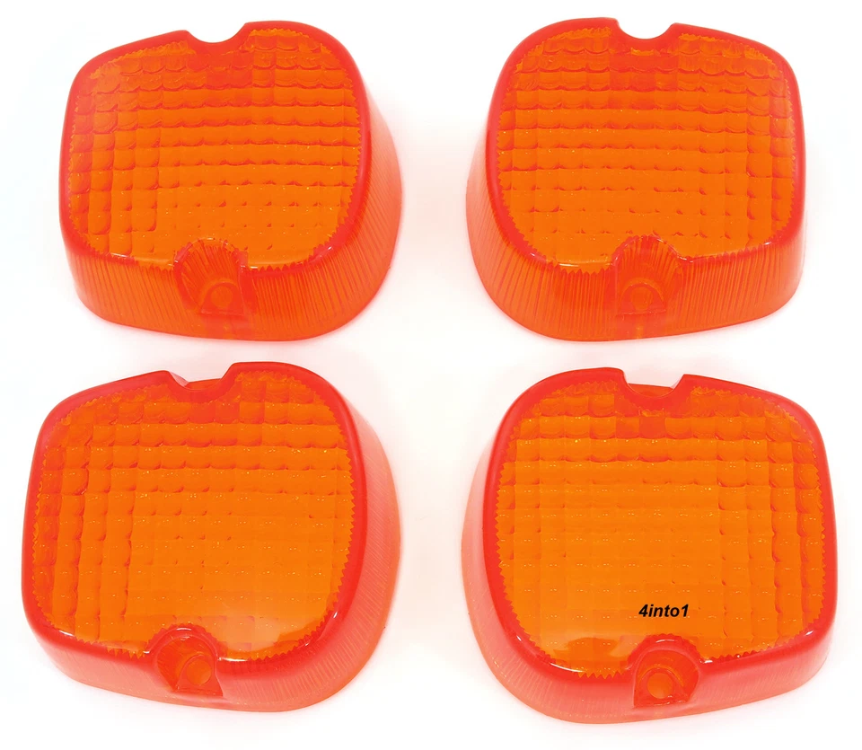 Honda Turn Signal Lens Set - 33402-428-671 Amber - XL125 XL185 XL250 XL500 FT500 - Image 1 of 1