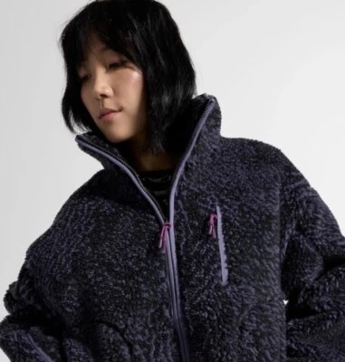 Jaqueta feminina nova🌿Converse roxa Sherpa lã com zíper tamanho P - Imagem 1 de 4