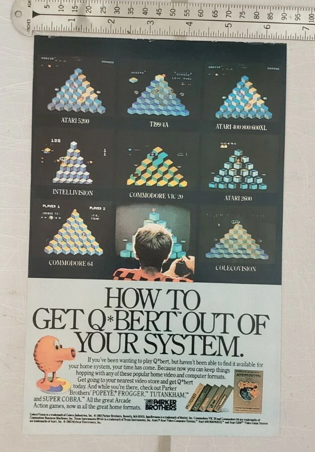 Parker Brothers Colecovision Vintage Print Advertisement  - Image 1 of 2