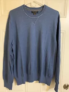 Banana Republic Men's Size XL Cotton Cashmere Blend Blue Sweater Crew Neck Knit - Picture 1 of 10
