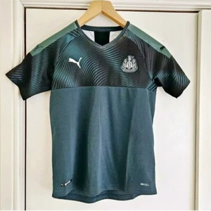 Puma Newcastle United Away 2019-20 Junior Football Shirt - Green NUFC TOP STRIP - Picture 1 of 6