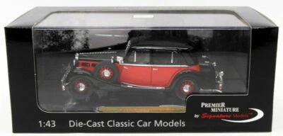 Signature Models 1/43 Scale PM43702 - 1935 Maybach SW35 H/Top Spohn - Red/Black - Image 1 of 4