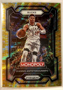 2023 NBA Prizm Monopoly Giannis Antetokounmpo Gold Wave /10 Bucks #49 - Bild 1 von 4