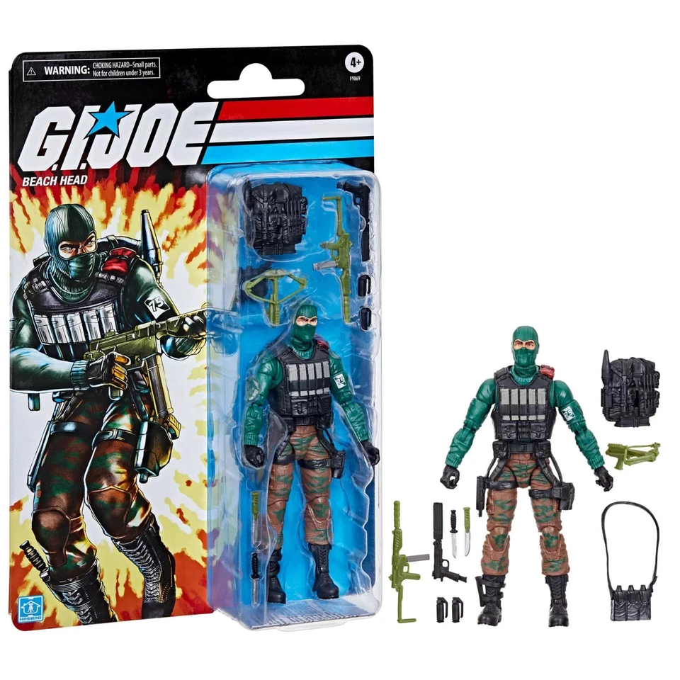 2024 G.I./GI Joe Serie Clasificada Retro CABEZA DE PLAYA 6" Figura NUEVA/SELLADA Leer Foto 1 de 4