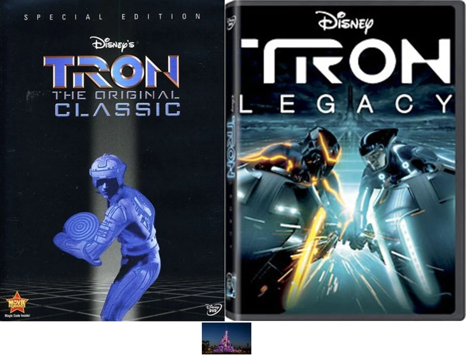 Disney Double Feature TRON The Original Classic & TRON 2 LEGACY 2 DVD Set New - Image 1 of 4
