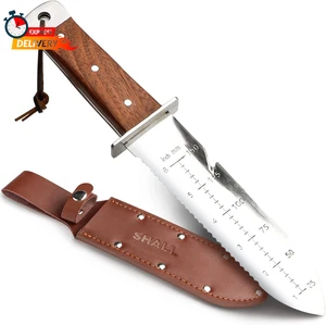 SHALL Hori Hori, japanisches Gartenmesser, Bodenmesser mit Lederscheide, Palisander - Bild 1 von 8