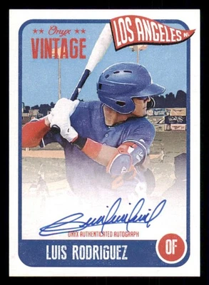 2021 Onyx Vintage AUTO Blue #VALR Luis Rodriguez *#/325 - Image 1 of 2