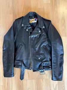 Schott 618 Rider's Jacket, Double Breasted, Size 34, Made in USA Leather - Picture 1 of 12