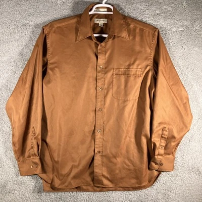 John W Nordstrom Burnt Orange Button Shirt Mens Large Business Office Corporate - Image 1 of 4