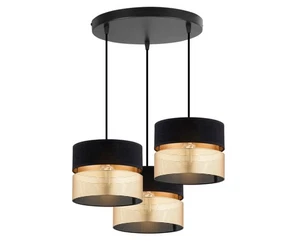 FKL DESIGN Home Deco Deckenlampe Schwarz-Gold Deckenleuchte aus Serie N450-ER3 - Bild 1 von 6
