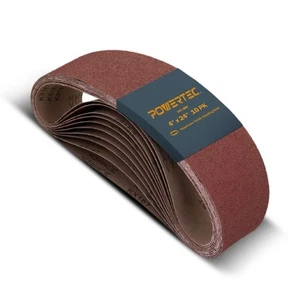 110040 4 x 24 Inch Sanding Belts, 10PK, 240 Grit Aluminum Oxide Belt Sander S... - Picture 1 of 8