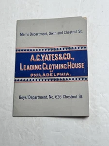 AC Yates Clothing Boys Men Catalog 1882 Philadelphia PA - Picture 1 of 7