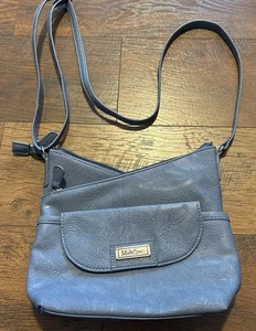 Borsa MultiSac Vista Crossover blu in rilievo floreale - Foto 1 di 3