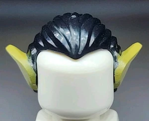 NEW LEGO® Minifigure part  Black Minifig Hair Orc Olive Green Ears Pattern 9473 - Picture 1 of 2