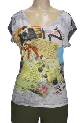 Camiseta Guess para mujer manga corta multicolor talla XS Foto 1 de 4