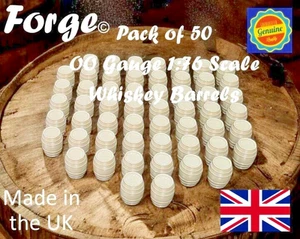 Whiskey Barrels Models Train Railway OO HO Gauge 1:76 Scale New 50 Pack Wood PLA - Foto 1 di 5