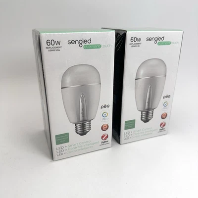 2 Sengled Element Touch LED Smart Bulbs 800Lm 60W Warm to Cool Zigbee NOS Sealed - Image 1 of 4