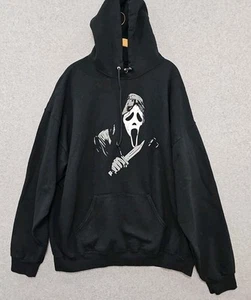 Ghost Face Hoodie The Icon Of Halloween Mens 2XL Black W Graphic Sweatshirt... - Picture 1 of 8