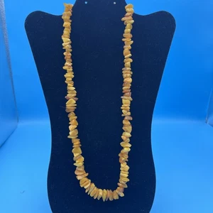 Vintage Chunky Baltic? Bernstein Butterscotch Eigelb Nugget 26,5" Halskette 50 Gramm - Bild 1 von 11