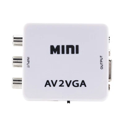 AV RCA To VGA Video Adapter HD 1080P TV Converter Switch Box S ME SN - Image 1 of 4