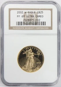 2002-W $25 American Gold Eagle PR69UCAM NGC - Picture 1 of 2