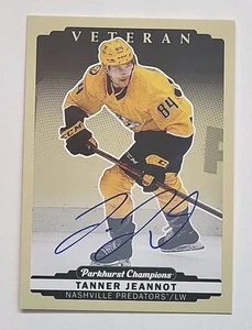 2022-23 UD PARKHURST CHAMPIONS #247 TANNER JEANNOT VETERAN AUTO PREDATORS - Picture 1 of 2