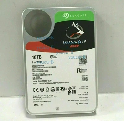 Seagate IronWolf ST10000VN0008 NAS 3.5" 10TB 256MB Internal Desktop Hard Drive - Image 1 of 3