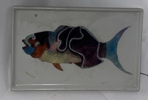 Porzellan Fabienne Jouvin Paris Tropical Fisch Tablett Servierplatte handbemalt - Bild 1 von 4