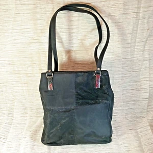 Kathy Ireland Black Faux Leather Purse, Vintage c.1990s - Picture 1 of 4