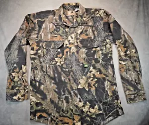 Vintage Mossy Oak Chamois Shirt Made In USA Men's Large Heavyweight Button Up - Picture 1 of 9