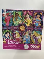 1000 Piece Puzzle Disney Princess Collage Stained Glass Princess w/ Poster