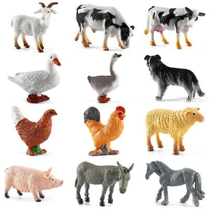 12pcs Realistic Mini Farm Poultry Model Farm Animal Figurines Learning Toys - Picture 1 of 4